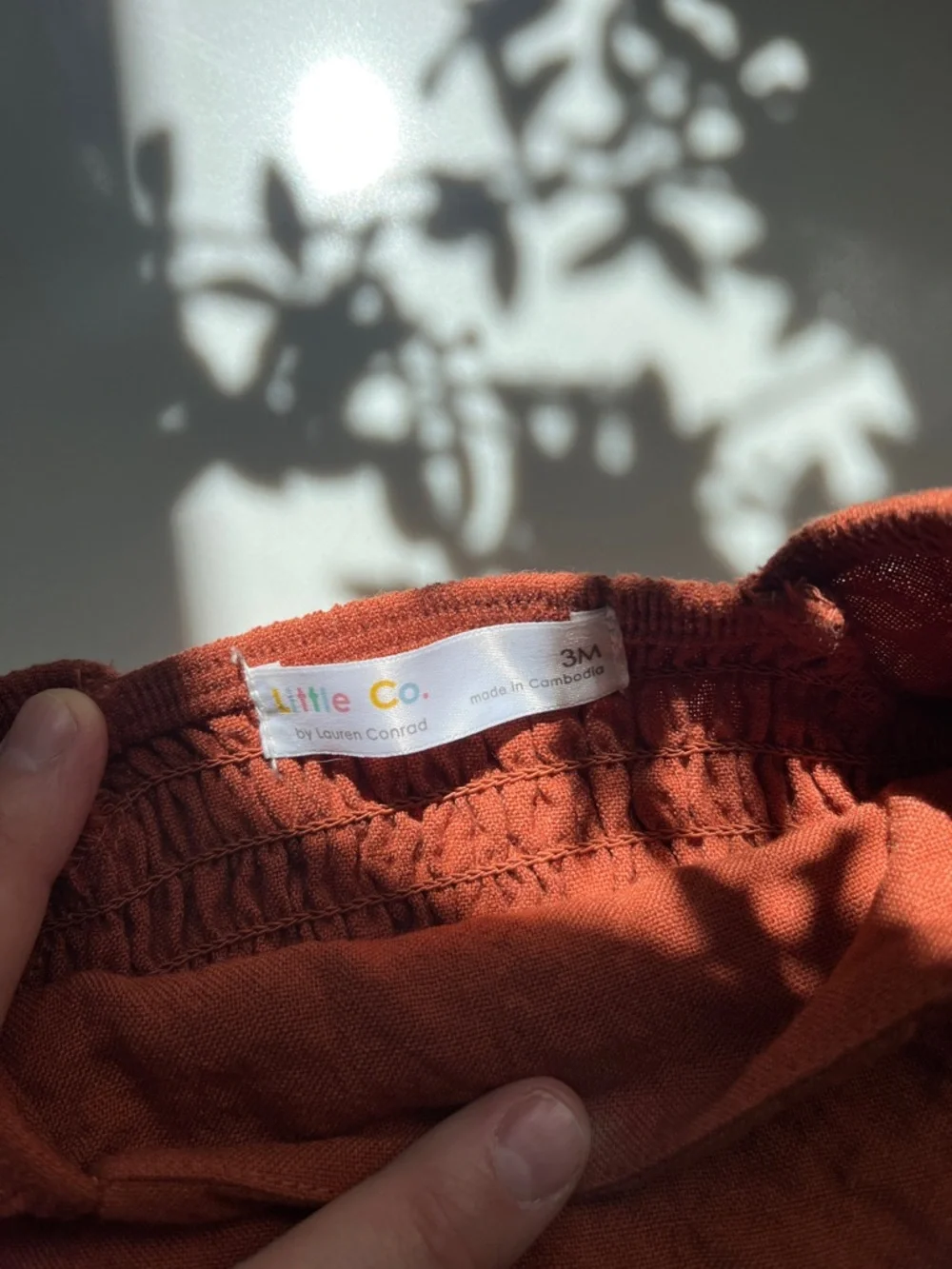 Rust Orange Floral Embroidered Ruffle Kids Dress - Picture 2 of 4